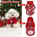 EXPAWLORER Christmas Dog Hoodie,Soft Dog Sweater,Winter Autumn Fleece Sweatshirt with Pattern,Pet Clothes Outfits for Puppy,Cat, Small Medium Large Dogs