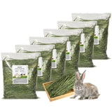 Ohcool Timothy Hay Premium Hay for Rabbits Guinea Pig Chinchilla- Natural Fresh Hay Hand Selected 6.6LBS (1.1lbs, 6 Pack)