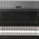 PawHut 54" 2-Story Large Rabbit Hutch Bunny Cage Wooden Pet House Small Animal Habitat with Lockable Doors, No Leak Tray and Waterproof Roof for Outdoor/Indoor Dark Grey