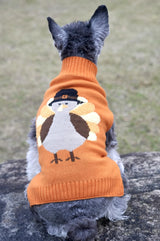 Lanyarco Thanksgiving Fall Dog Clothes Outfit Costume, Turkey Pet Dog Sweater for Large Dogs, X-Large (XL) Size 20" Back Length Orange