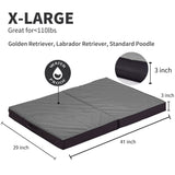 PETABBY Outdoor Dog Bed for Large Dogs, Waterproof & Washable, Foldable & Orthopedic, 41" All Weather