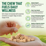 My Dog Sanctuary 14 in 1- Multivitamin for Dogs 120 Chews - Daily Support for Active & Aging Dogs Supplies/Vitamin A, D3, E, C, and B-Complex for Joint, Skin, Coat, Immune - Dog Multivitamin, Bacon