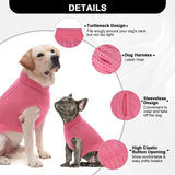 K9meme Large Dog Sweater, Classic Cable Knit Warm Dog Sweatshirt with Reflective Yarn for Girl Boy, Halloween Fall Winter Coat Turtleneck Pullover Clothes Apparel for Small Medium Large Dogs (Pink L)