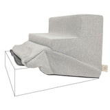Best Pet Supplies Foam Pet Steps Cover for Small Dogs and Cats, Portable Ramp Stairs for Couch, Sofa, and High Bed Climbing (Cover Only) - Sand, 3-Step (H: 13.5") (Cover Only)