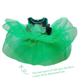 Small Dog St. Patricks Day Outfit Green Dress, Bandana & Bow Clip 3 Piece Irish Pet Cat Costume Accessories M
