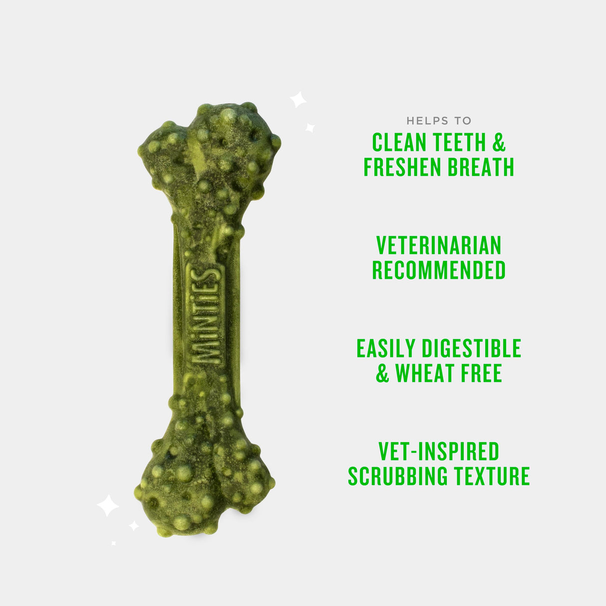 Minties Dog Dental Bone Treats, Tiny/Small Dental Dog Treats, 5-25 lbs, Clean Teeth, Fight Bad Breath, Removes Plaque and Tartar, 120 Count