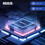 Android 13.0 TV Box 4GB RAM 32GB ROM TV Box RK3528 Quad-Core 64bit Cortex-A53 with Dual Wi-Fi 2.4G/5.0G, BT 5.0/ 3D Ultra HD 8K/ H.265/ 100M LAN/USB 3.0 Smart TV Box