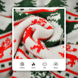 Vehomy Dog Christmas Sweater Warm Pet Xmas Turtleneck Sweater with Snowflakes Reindeers Bells Dog Christmas Knitwear Knitted Shirt Pullover Clothes for Medium Large Dogs L