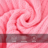 Lonepetu Dog Sweaters for Large Dogs Winter Clothes,Soft and Warm Girls Fleece Turtleneck Knitwear,Christmas and New Year Gift for Labrador,Golden Retriever,Doberman (Pink 2XL)