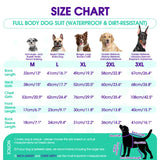 OUOBOB Waterproof Dog Bodysuit for Large Dogs, Dirt Guard Dog Jacket for Muddy Walks & Wet Weather, Lightweight Bodysuit for Belly Protection for Shiba Inu, Shelties, Bulldogs - L