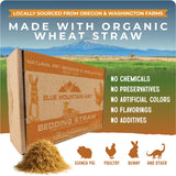 Blue Mountain Hay Organic Bedding Straw (5 lb) – USDA Certified Organic, Non-GMO, Chemical Free, Soft & Highly Absorbent Natural Bedding for Pet Habitats, Gardening, Composting & DIY Projects