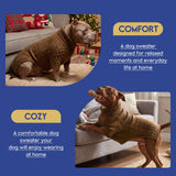 ASENKU Dog Sweater, Dog Sweaters for Medium Dogs, Warm Pullover Doggie KnitTurtleneck Warm Clothes for French Bulldog, Boston Terrier（Coffee, M）