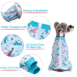 Dog Recovery Suit for Surgery Small Medium Dogs Onesie, Cute Soft Dog Pajamas Bodysuit Cone Alternative Prevent Licking Recovery Suit Female Male (Dolphins, Large)
