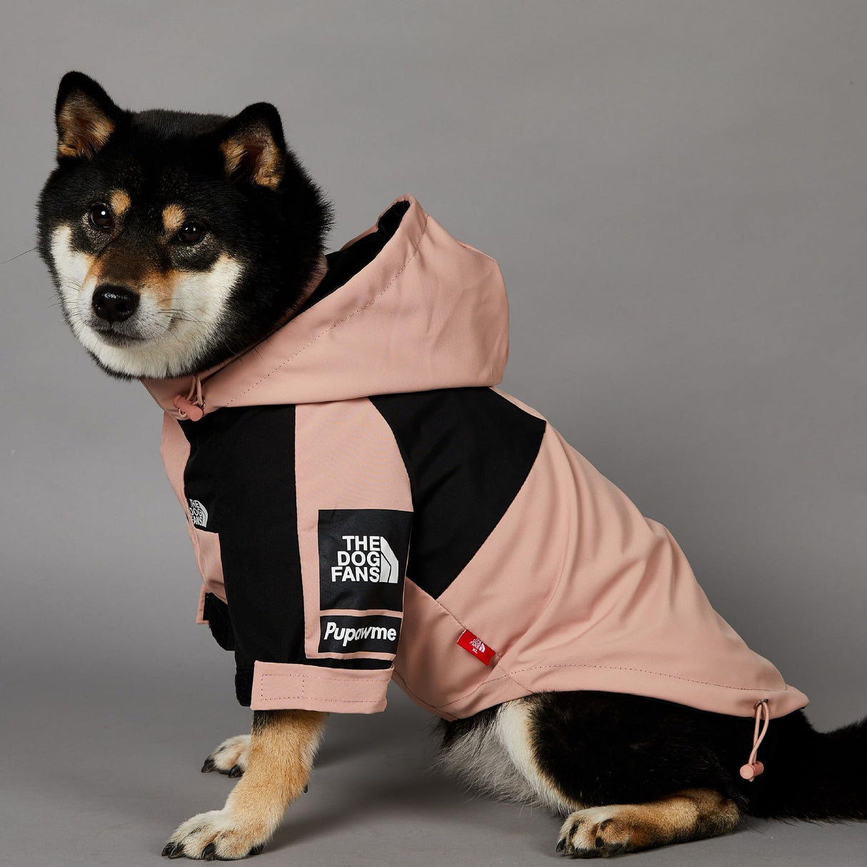 BETTYLAI Dog Raincoat with Adjustable Hood and Tail Drawstring, Button and Zipper Clothes, Durable Outdoor Waterproof Dog Rain Jacket for Small, Medium and Large Dogs (Pink, X-Large)