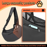 YUDODO Pet Sling Carrier for 5-9 lbs Small Dogs & Cats – Hands-Free Puppy Carrier with Safety Hook, Large Zipper Pocket, Soft Breathable Mesh, Adjustable Strap & Reflective Strip (Pink 3.0 M)