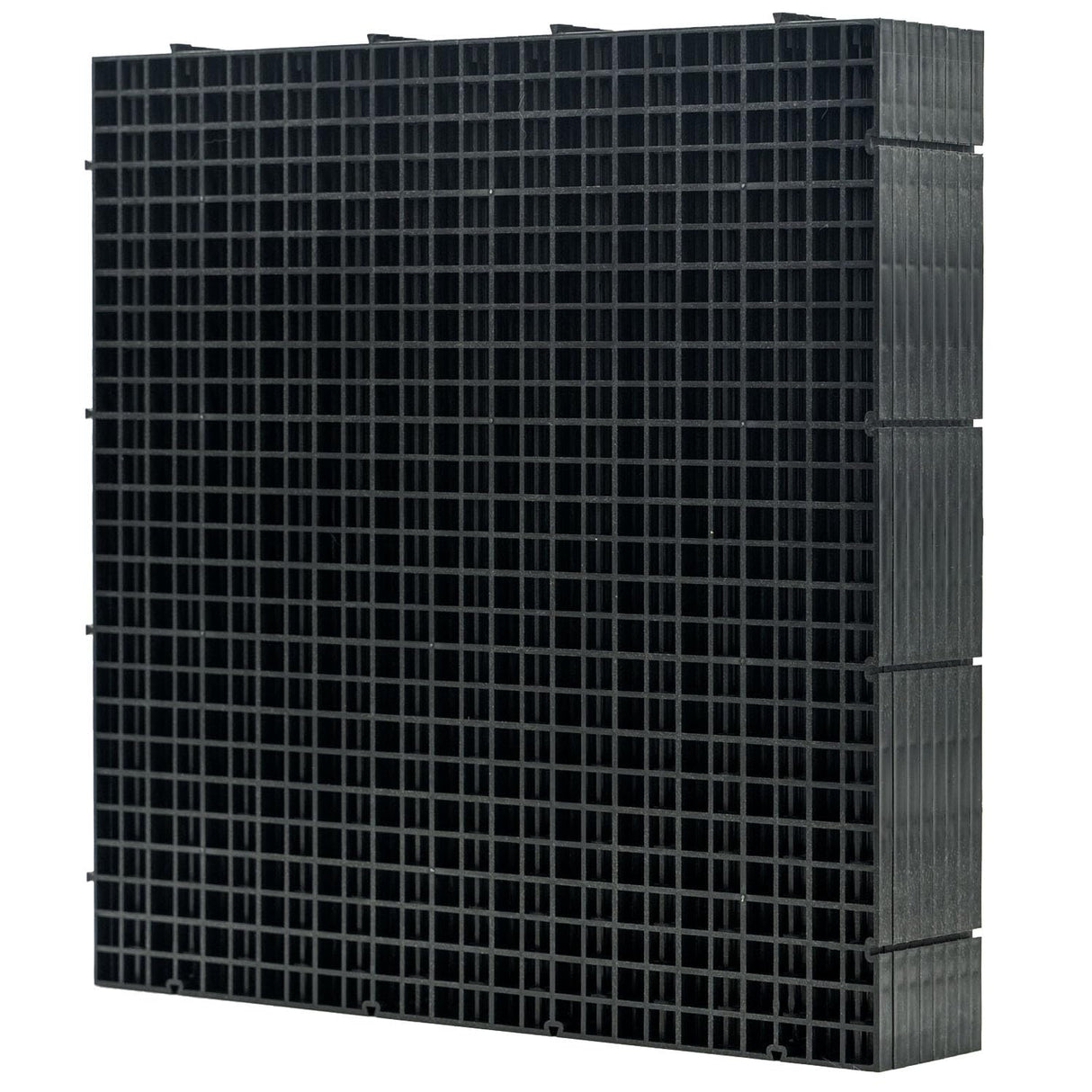 LINLAN 8 Pieces 11.8x11.8in (30X30cm) Aquarium Grid Plastic, Fish Tank Divider, Egg Crate for DIY Filtration and Bottom Protection in Aquascaping (Black-No Accessories)
