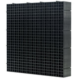 LINLAN 8 Pieces 11.8x11.8in (30X30cm) Aquarium Grid Plastic, Fish Tank Divider, Egg Crate for DIY Filtration and Bottom Protection in Aquascaping (Black-No Accessories)