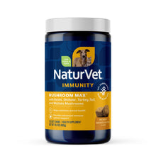 Load image into Gallery viewer, NaturVet Mushroom Max Advanced Immune Support Dog Supplement – Helps Strengthen Immunity, Overall Health for Dogs – Includes Shitake Mushrooms, Reishi, Turkey Tail – 120 Ct.
