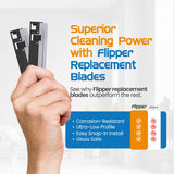 Flipper Max Aquarium Algae Remover for Fish Tank Cleaner Replacement Blades, Pack of 2 - Glass Scraper Blades for Cleaning Kits - Water Cleaning Accessory