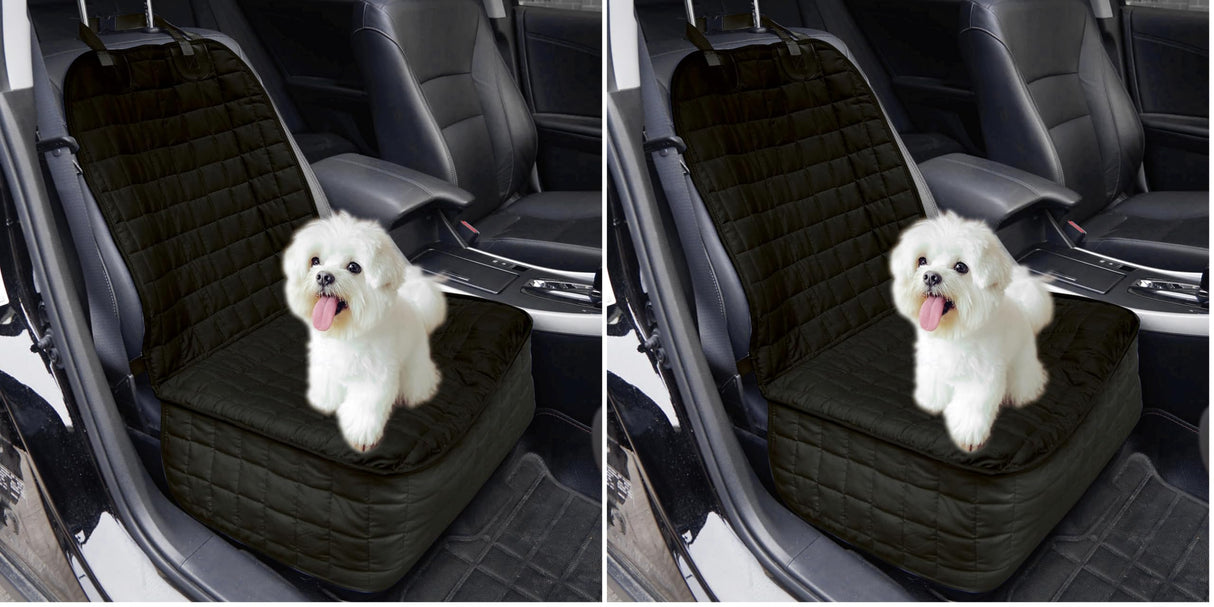 Elegant Comfort Premium Pet Car Seat Cover for Front Seat, Luxury Microfiber Car Seat Protector, Heavy Duty and Durable, Non-Slip and Waterproof Car Seat Cover for Trucks, Cars, and SUVs, Black