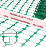 Garden Fence,Snow Fence,Plastic Safety Fence+25 Steel Plant Stakes,Patio Snow Fence 40 Inches X 100 Feet Green Plastic Garden Netting and 25 4-Foot Stakes