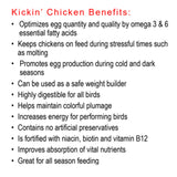 Healthy Coat Kickin Chicken Feed Supplement, Quart, for Better Plumage, Eggs, Immune System, and Attitude