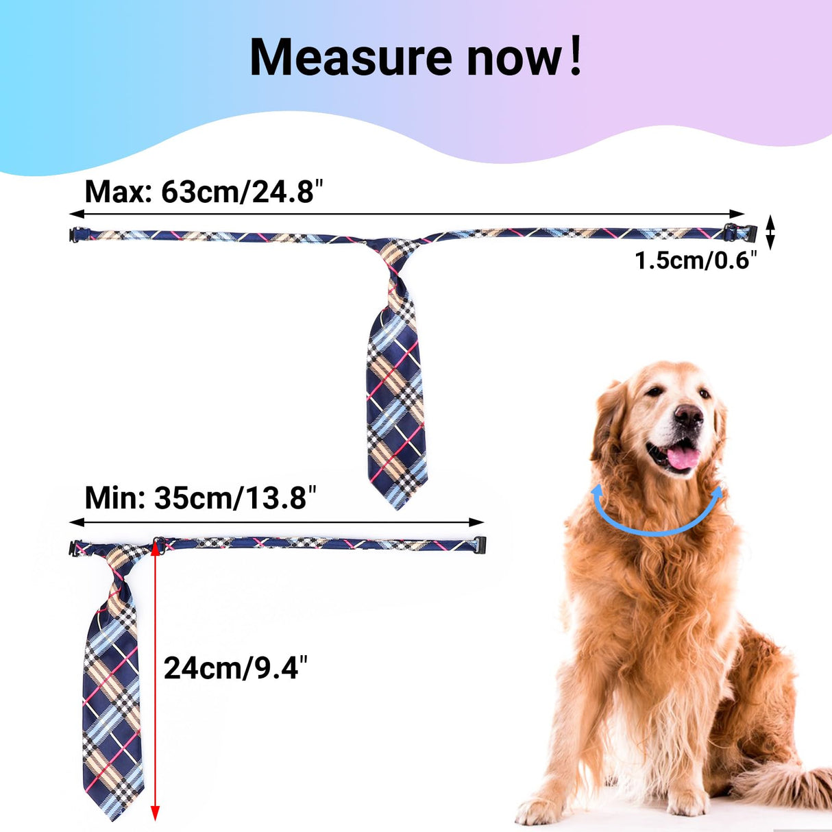 Segarty Adjustable 50 PCS Dog Ties Neckties, Dog Neck Ties and Bows for Medium Large Pets Festival Formal Bulk Pet Bowties Collar Grooming Accessories Birthday Wedding Costumes Holiday