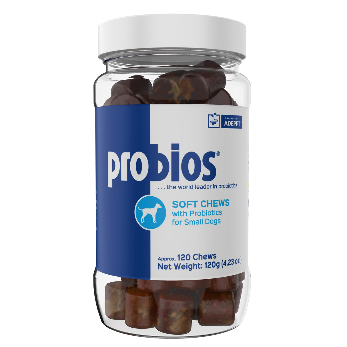 Probios for Dogs Soft Chews, Probiotics for Dogs, Daily Supplement for Gut Health, Digestion & Immune Support, Small Breeds, 4.23oz