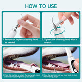 SylvanSparkKitchen Dog Plaque and Tartar Remover Plaque Remover for Teeth with Led Light 5 Adjustable Modes Electric Toothbrush Teeth Cleaning Kit for Dog and Cat Pet Ultrasonic Tooth Cleaner