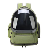 Cat Bubble Backpack,Breathable Cat Backpack Carrier Large Space Pet Travel Carrier for Kitty Small Dogs up to 15lbs,Transparent Cat Carrier for Hiking Camping Outdoor Travel (Green)