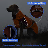 MIGOHI Warm Dog Jacket - Waterproof Small Dog Coat with Furry Collar, Windproof Dogs Fleece Vest, Reflective Cold Weather Coats for Small Dogs, Adjustable Buckle, Poodle,S,Orange