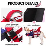 AOFITEE Dog Life Jacket, Dog Life Vest for Swimming, Shark Dogs Swimming Vest with Rescue Handle and Reflective Stripe, Ripstop Pet Float Coat Swimsuit Lifesaver Small Medium Large Dogs Blue XS