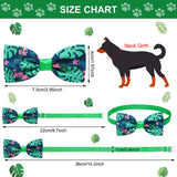 Saintrygo 50 Pcs Dog Bow Ties Collars Set Include 25 Dog Neckties and 25 Puppy Bowties, Adjustable Pet Ties Grooming for Small Medium Large Cats Pets Supply Hawaii Summer Accessories