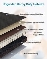 PetPurrio Dog Car Seat Cover for Back Seat, Hard Bottom Dog Hammock for Car, Waterproof Back Seat Extender for Large Dogs, Pet Seat Protector, Universal for Cars, SUVs, 400lb