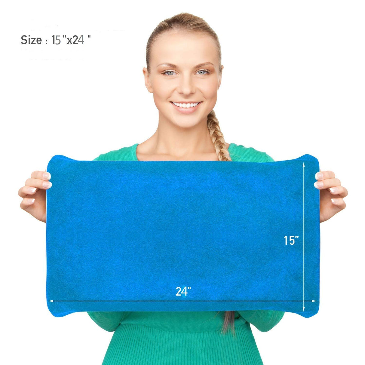 MARUNDA Pet Heating Pad,Cat Dog Electric Pet Heating Pad Indoor Waterproof,Auto Constant Temperature, Chew Resistant Steel Cord (Blue, M-16" x 20")