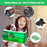 6 Pack Live Mouse Traps No Kill, Humane Mouse Traps Indoor for Home, Reusable Mice Trap Catcher for House & Outdoors
