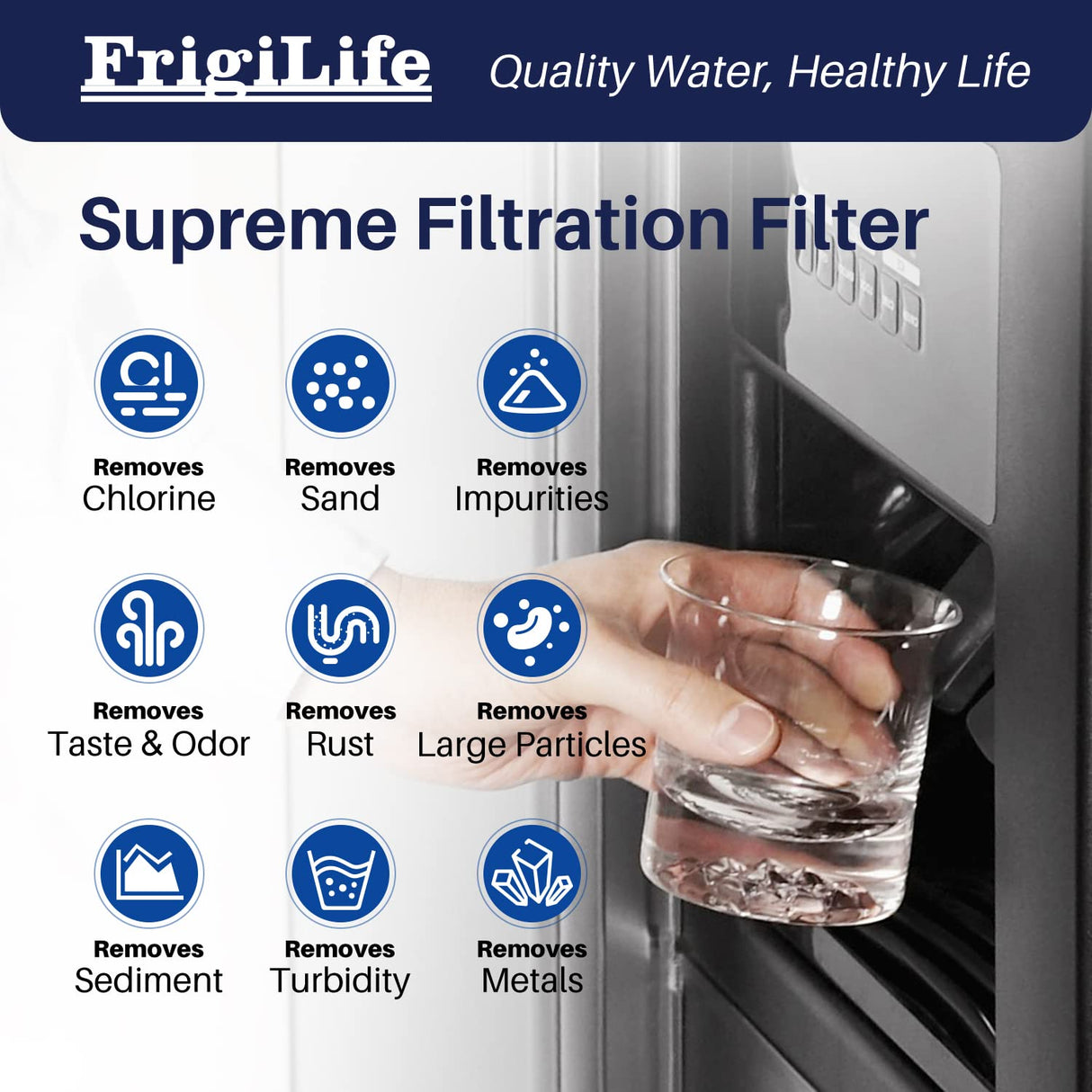FrigiLife Refrigerator Water Filter Compatible with Frigidaire EPTWFU01, EWF02, Pure Source Ultra II, 3PACK