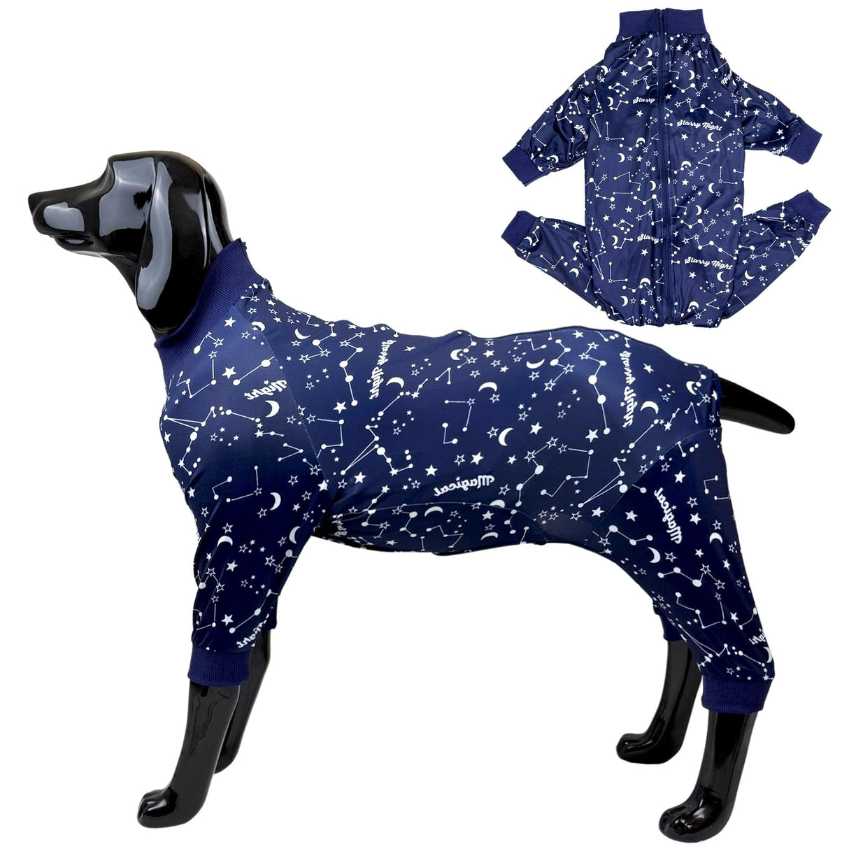 D.E.E Dog Shirt for Large Dogs Summer Dog Clothes Lightweight Tank Top Female Big (ZipGalaxyDark, 3XL)