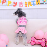 CuteBone Pet Cheerleader Costume Two Piece Cheer Dog Dress Pink Clothes - Sports Outfit for Small Dogs & Cats - Comfortable, Stylish, Easy to Wear - Great for Game Days, Parties and Photos LLD01M