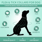 Puyrzoe 4 PCS Flea and Tick Collar for Dogs, 32 Months Protection Waterproof & Adjustable Dog Treatment Collar, Flea and Tick Prevention for Dogs & Puppies (Black)