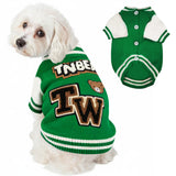 Floofelove Christmas Dog Sweaters for Small Dogs, Jacket Cute Warm Dog Clothes Basketball Coat Knitted Bear Design for Puppies(Green,3 to 6lbs,S)