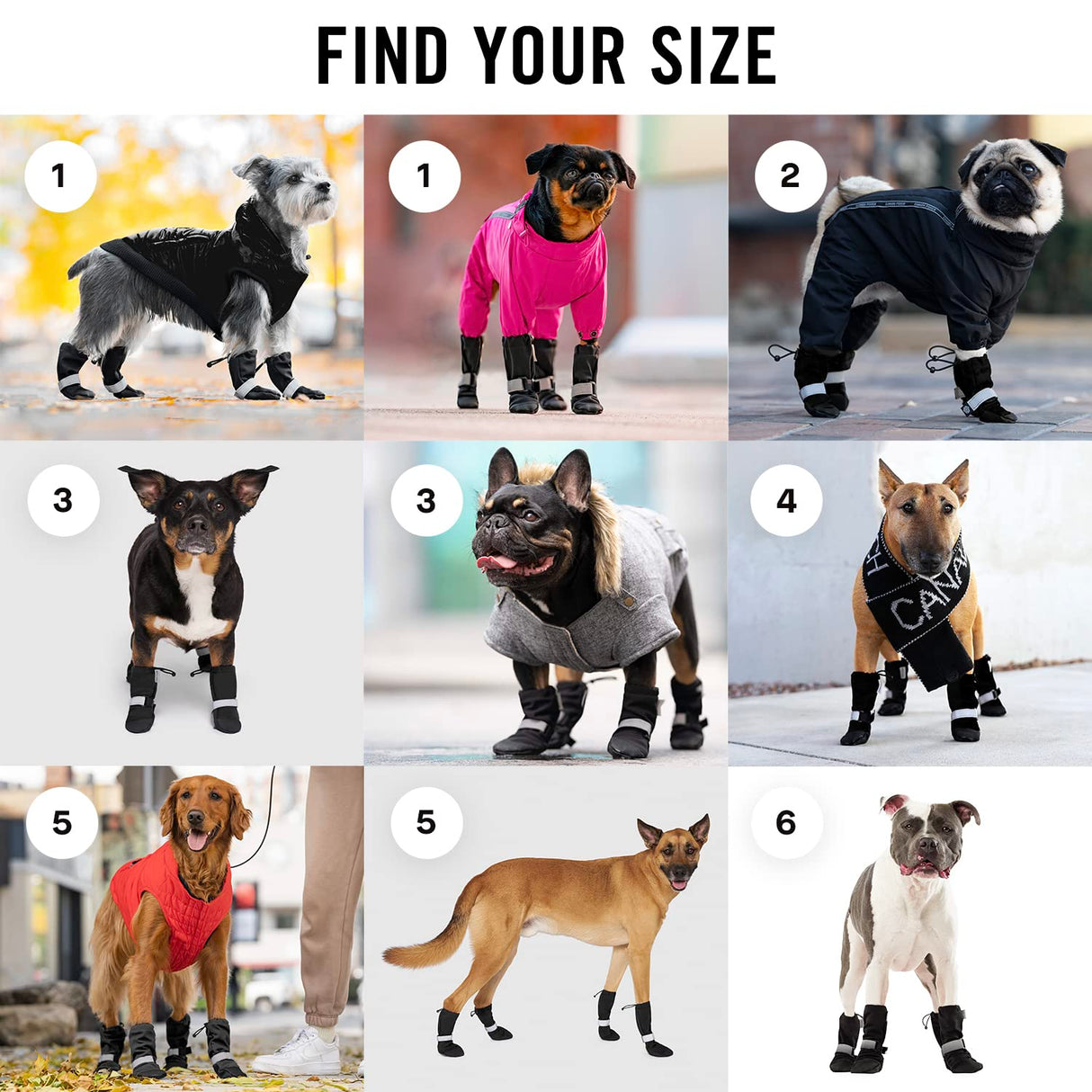 Canada Pooch Dog Winter Boots - Paw Protection, Anti-Slip Dog Shoes with Reflective Strap, Easy On for Small Medium Large Dog Booties - Black, Size 3