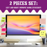 MDOZQ Office Desk Accessories 2pcs Computer Monitor Memo Board Message Board Supplies for Women Men Sticky Note Holder Home Desktop Decor