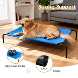 STARLATTA Elevated Dog Bed for Large Dogs, Washable Raised Cot with Skid-Resistant Feet, Waterproof Cooling Dog Beds with Oxford Cloth, Indoor/Outdoor Use, Blue 50in