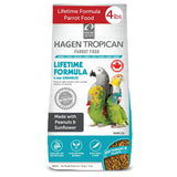 Hagen Tropican Lifetime Formula Parrot Food, 4 lb. - Hari Parrot Food with Peanuts & Sunflower Seeds and Balance Nutrition Levels