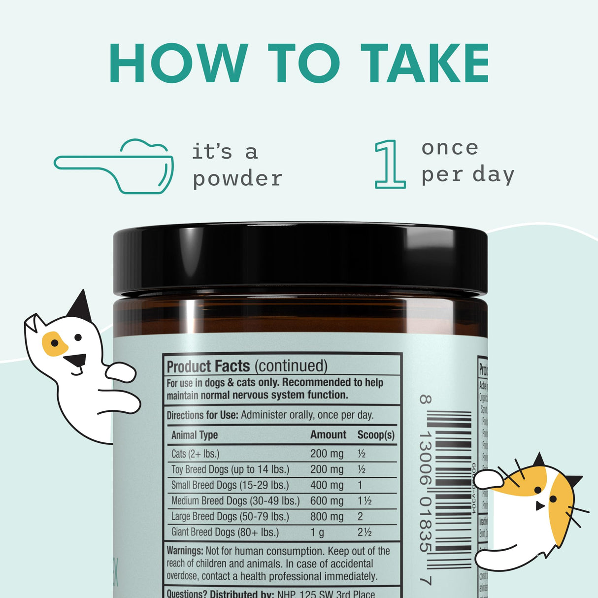 Bark & Whiskers Organic Vitamin B Complex - B Vitamins for Energy & Nervous System Support - for Cats & Dogs - USDA Certified - 0.85 oz