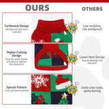 KOOLTAIL Christmas Sweater, Cold Weather Knitted Turtleneck Pullover for Dogs, Red Green Color Design Sweatshirt, Thick Warm Winter Clothes for Small Medium Large Dogs Boys Girls, XL