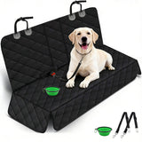 SNZ Waterproof Dog Car Seat Cover for Back Seat, Pet Seat Protector with Non-Slip Backing & Fashion Pattern, Fits Cars Trucks SUVs Universal Bench Seat Cover Incidentally Dog Seat Belt 3 Piece Set