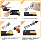 Soldering Iron Kit Electronics, 60W Adjustable Temperature Welding Tool, 5pcs Soldering Tips, Desoldering Pump, Soldering Iron Stand, Tweezers