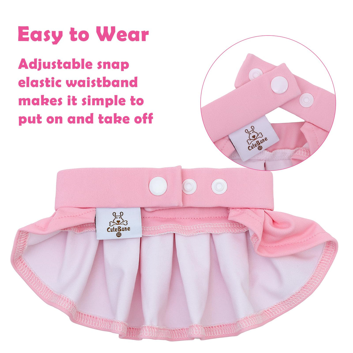 CuteBone Pet Cheerleader Costume Two Piece Cheer Dog Dress Pink Clothes - Sports Outfit for Small Dogs & Cats - Comfortable, Stylish, Easy to Wear - Great for Game Days, Parties and Photos LLD01M